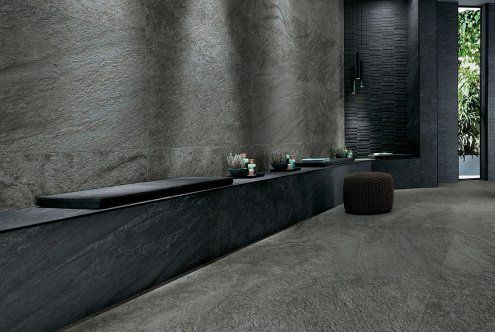 Керамогранит Atlas Concorde Landstone Night LASTRA матовая структурная ректификат 600х600х20 мм рядовая плитка 610010001426 рис 6