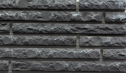 Искусственный камень плоский Atlas Stone Ригель стоун 525 черный рис 1