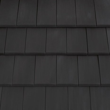 Керамическая черепица рядовая Creaton Visio Nuance schwarz matt ангоб 450х262 мм рис 1