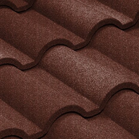Композитная черепица гонт Metrotile Romana бордо с посыпкой 1165х415 мм рис 1