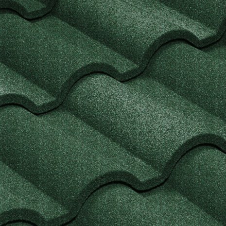 Композитная черепица гонт Metrotile Romana зеленый с посыпкой 1165х415 мм рис 1