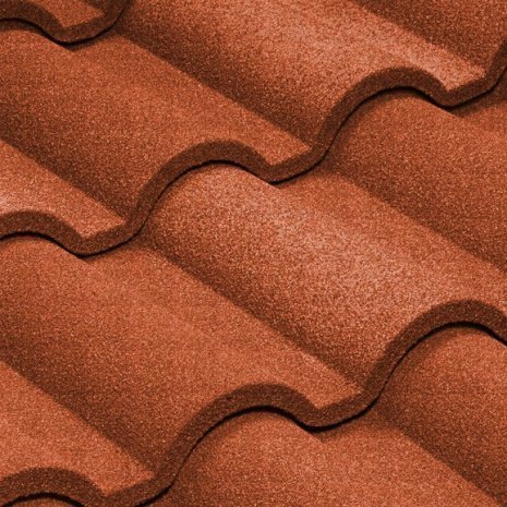 Композитная черепица гонт Metrotile Romana коралловый с посыпкой 1165х415 мм рис 1