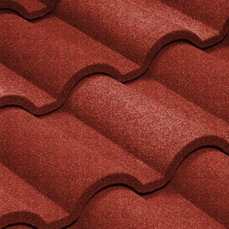 Композитная черепица гонт Metrotile Romana красный с посыпкой 1165х415 мм рис 1