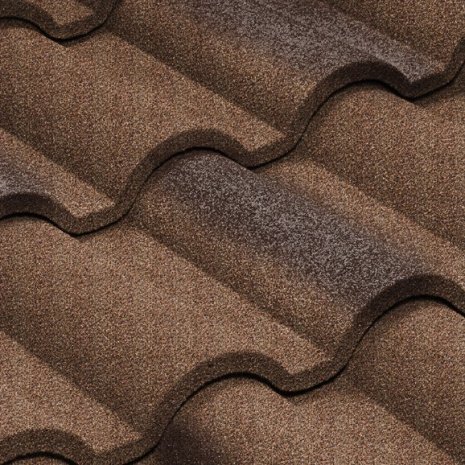 Композитная черепица гонт Metrotile Romana цедар-браун с посыпкой 1165х415 мм рис 1