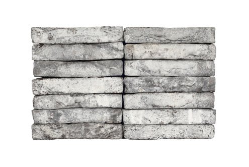 Кирпич ручной формовки Klinkers Steenfabriek Gecementeerd Wit М150 HILV 240х100х40 мм под старину серый КМ548-1/319/7k рис 1