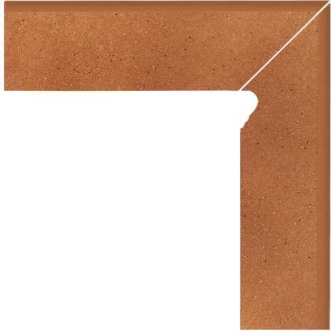 Клинкерная плитка Paradyz Aquarius brown гладкая 81х300х11мм цоколь правый - рис 1