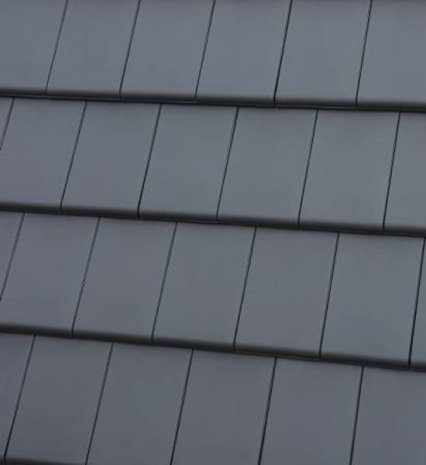 Керамическая черепица рядовая Roben Bergamo anthracite ангоб 436х285 мм рис 1