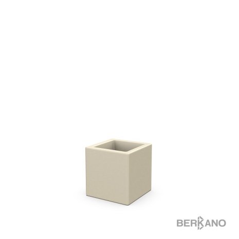 Кашпо Berkano Quarter 25 DB, тип дна: двойное, размер: 25x25x25см, цвет: Bone Brown, арт.220_047_12 рис 1