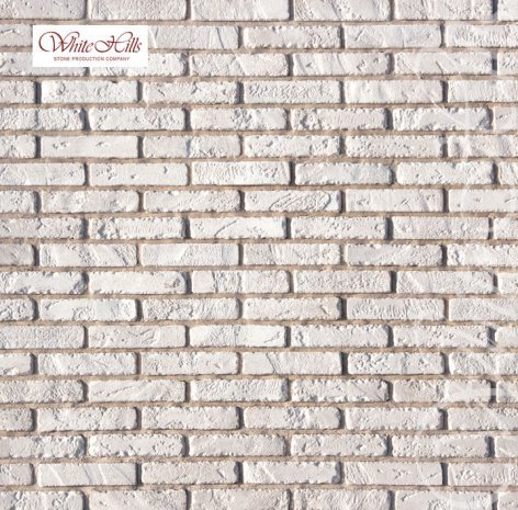 Искусственный камень угловой White Hills Йорк Брик 335-05 белый рис 1