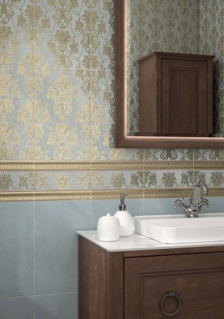 Керамическая плитка Kerama Marazzi Борромео голубой матовая 400х250х8мм декор VT/D165/6403 рис 2