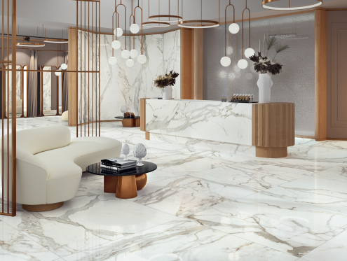 Керамогранит Kerlite Allure Calacatta smooth 2780х1200х6,5 мм рядовая плитка рис 2