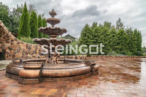 Тротуарная плитка Steingot Премиум Бавария терракота частичный прокрас 280/210/140х210/140/70х60 мм рис 2