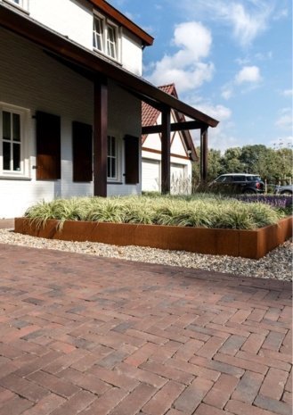 Брусчатка клинкерная Vandersanden Premium Joosten Kessel Vulcano Antika red-brown-black полный прокрас 204х50х67 мм рис 2