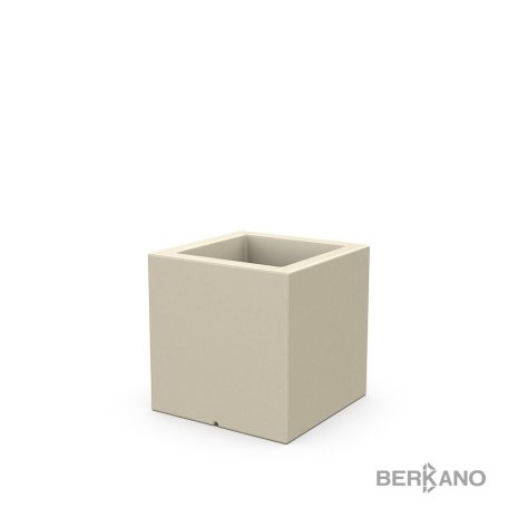 Кашпо Berkano Quarter 40 DB, тип дна: двойное, размер: 40x40x40см, цвет: Bone Brown, арт.220_049_12 рис 1