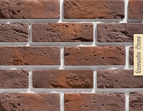Искусственный камень плоский Leonardo Stone Лион 443 коричневый рис 1