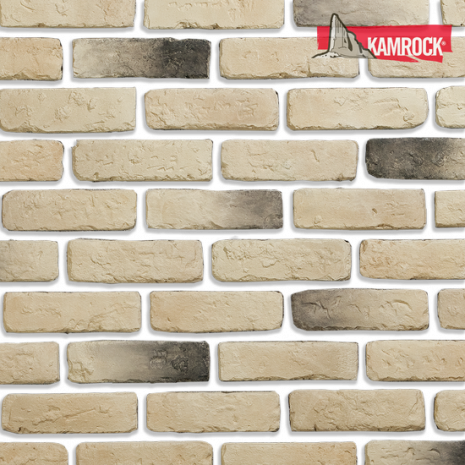 Искусственный камень угловой Kamrock Античный кирпич 33042 бежевый рис 1