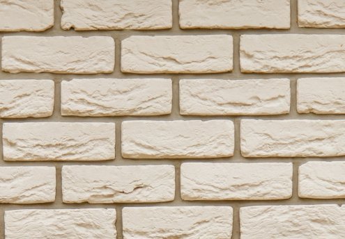 Кирпич облицовочный ручной формовки М400 White Hills 1 NF К305-00 рифленая рис 1