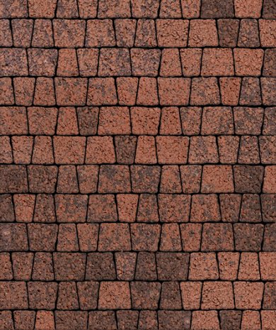 Тротуарная плитка Выбор Антик Листопад гранит клинкер частичный прокрас 113/93-103/83-93/73-83/63-73/53х91х60 мм рис 1