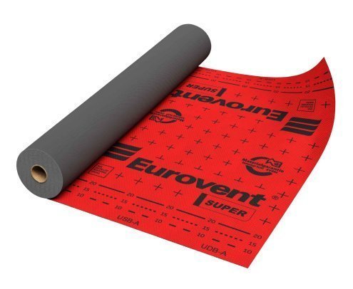 Супердиффузионная мембрана Eurovent Super 170 г/м2 50х1,5 м красный/антрацит рис 1