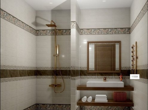 Керамическая плитка Kerama Marazzi Лирия бежевый глянцевая 400х150х8мм декор мозаичный MM15138 рис 2