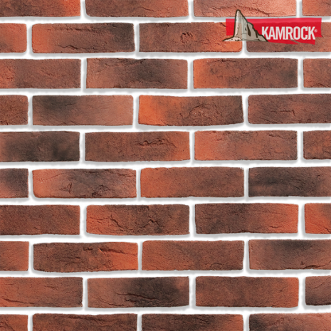 Искусственный камень тычковый Kamrock Старый кирпич 36010 красный рис 1