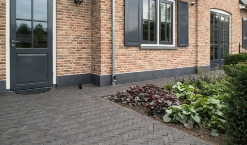 Брусчатка клинкерная Vandersanden Premium Joosten Kessel Carbona Antika black полный прокрас 204х50х67 мм рис 3