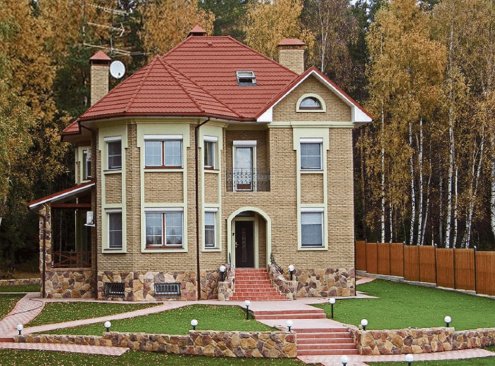 Композитная черепица гонт Metrotile MetroBond терракотовый с посыпкой 1330х410 мм рис 2