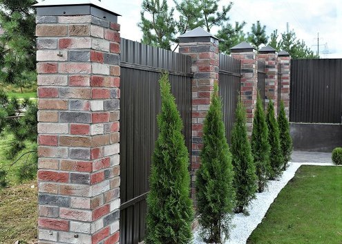 Искусственный камень плоский Eco Stone Кембридж 06-16 красный рис 6