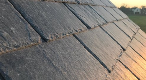 Сланцевая черепица SSQ Domiz First 400x250х5-7 мм рядовая рис 3