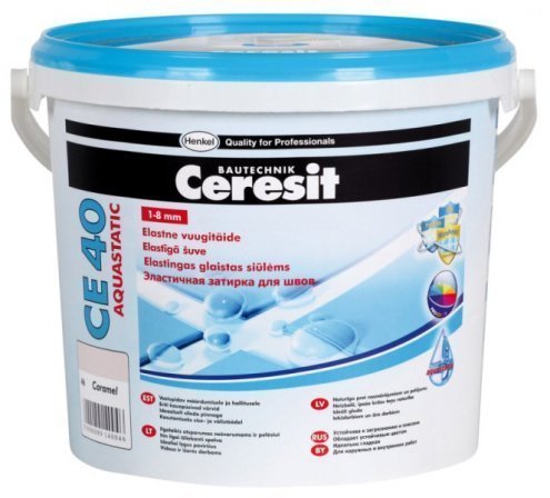 Затирка для швов Ceresit CE 40 Aquastatic, цвет: графит (ведро: 2кг) рис 1