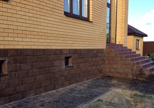 Искусственный камень плоский Atlas Stone Известняк широкий 057 коричневый рис 2