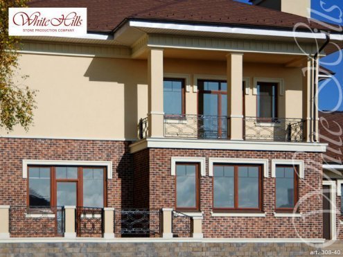 Искусственный камень плоский White Hills Бремен Брик 308-40 коричневый рис 4