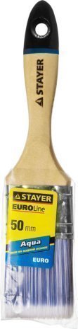 Кисть плоская STAYER EURO AQUA для воднодисперсионных и акриловых ЛКМ, искусственная щетина, деревянная ручка, 50мм (2") арт.01062-050 рис 2