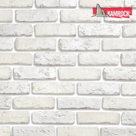 Искусственный камень ложковый Kamrock Античный кирпич 32320 белый рис 1
