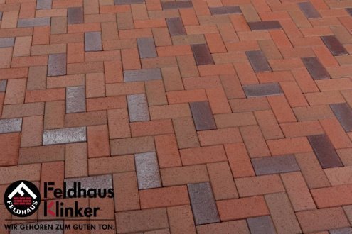 Тротуарный клинкерный кирпич Feldhaus Klinker Премиум Прямоугольник Gala Alea полный прокрас 200х100х52 мм рис 3