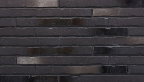 Клинкерная плитка Stroeher Riegel 50 7750 453 siber-schwarz 490х40х14 мм плоский элемент рис 1