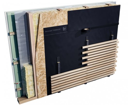 Ветрозащитная мембрана Eurovent Fassade 210 г/м2 50х1,5 м черный/черный рис 4