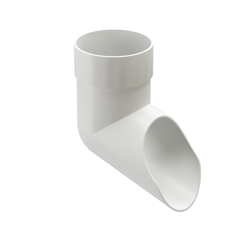 Отвод трубы Docke Premium 120/85 мм ПВХ RAL 9003 пломбир рис 1