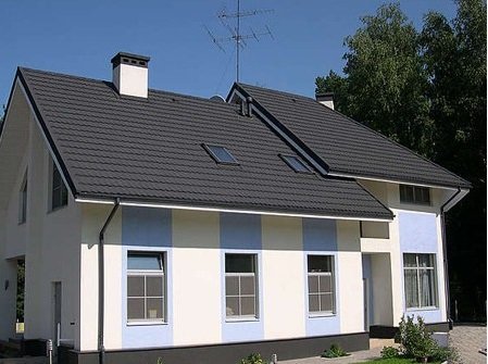 Композитная черепица гонт Metrotile MetroBond сланцево-серый с посыпкой 1330х410 мм рис 3