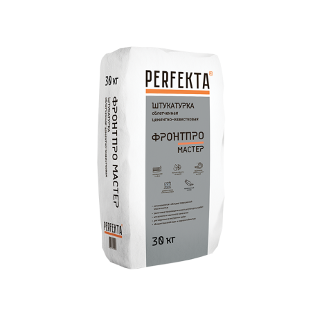 Штукатурка Perfekta Фронтпро Мастер, цвет: серый (мешок 30кг) рис 1
