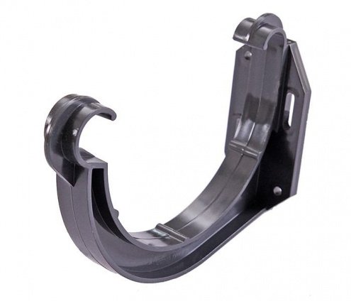Водосточная система GALECO PVC 152/100(80)мм, пластиковый кронштейн, ПВХ, цвет: графит рис 1