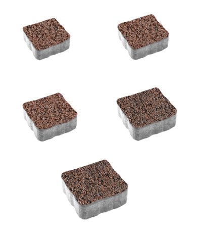 Тротуарная плитка Выбор Антик Листопад гранит клинкер частичный прокрас 113/93-103/83-93/73-83/63-73/53х91х60 мм рис 2