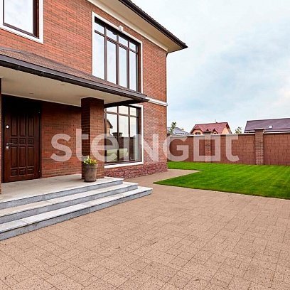 Тротуарная плитка Steingot Премиум Бавария caramello частичный прокрас 280/210/140х210/140/70х60 мм рис 3