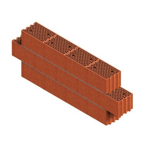 Керамический блок поризованный Porotherm 25M 10,53 NF 250х375х219 М100 рис 11