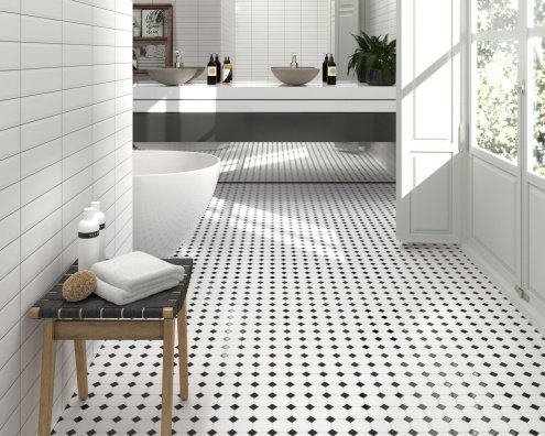 Керамическая мозаика Caramelle Mosaic Porcelain Белый глянцевая 295х295х5 мм мозаика 14251 рис 2