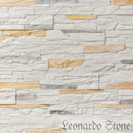 Искусственный камень плоский Leonardo Stone Шамони 088 белый рис 1