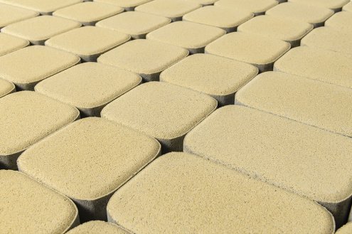 Тротуарная плитка Braer Premium Классико Дуо песочный частичный прокрас 172/115х115х40 мм рис 1
