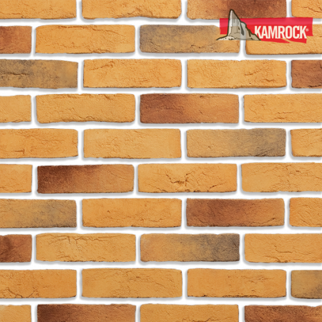 Искусственный камень ложковый Kamrock Старый кирпич 32180 желтый рис 1