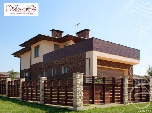Искусственный камень плоский White Hills Бремен Брик 308-40 коричневый рис 3