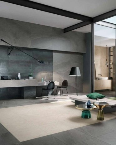 Керамогранит Italon Contempora X2 Carbon матовая, структурная, ректификат 600х600х20мм рядовая плитка 610010000844 рис 5